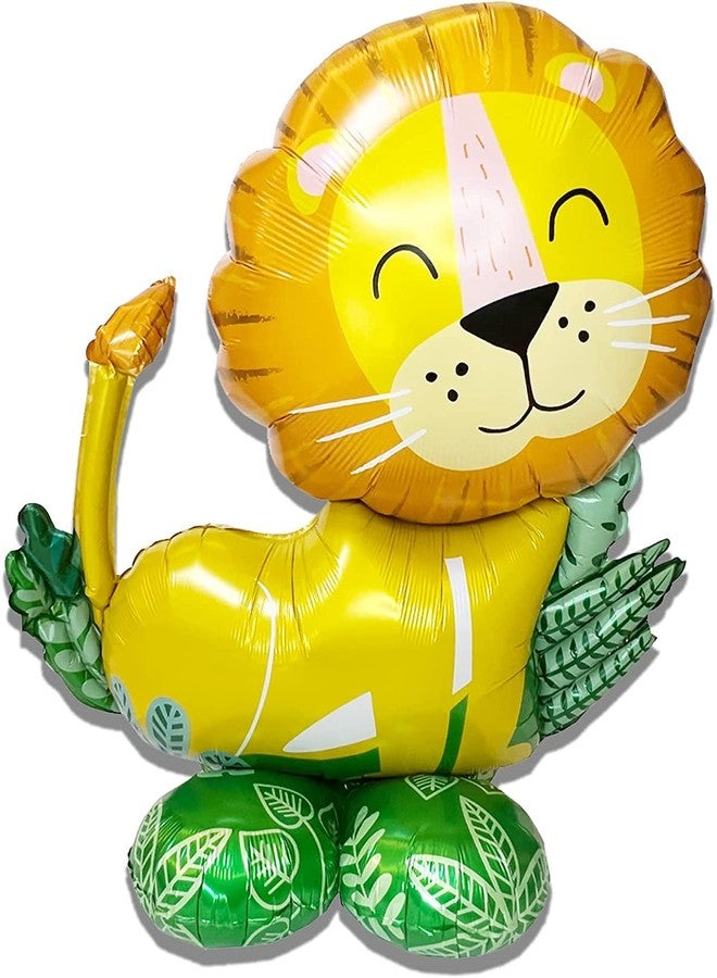Jagmag® Large Lion Balloons, Giant Self Standing Lion Foil Balloons for Jungle Birthday Party Supplies Decorations, Jungle theme Decoration, Animal balloons - Image 1